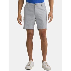 George Men's & Big Men's Stretch Twill Flat Front Shorts, 9" Inseam, Size 44
